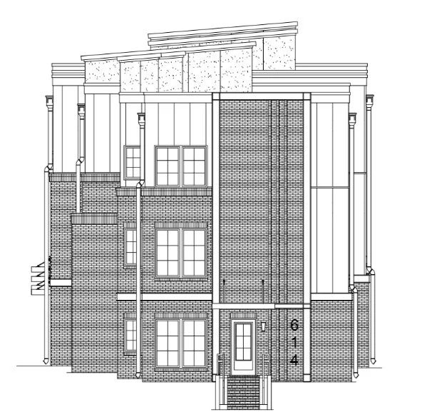 Townhome elevation drawing