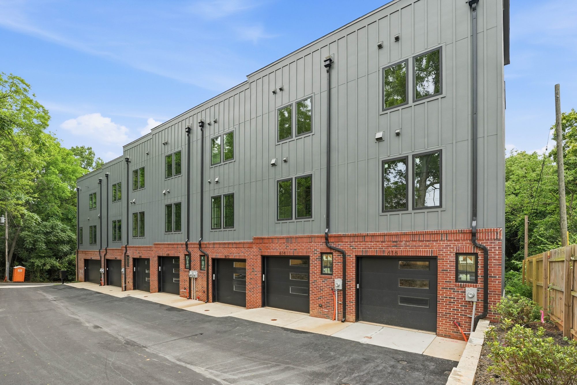 Garage level, East 16th Street Townhomes